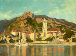  Nádler Róbert - Dürnstein látképe a Duna felől (Wachau) 