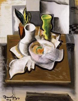  Bene, Géza - Still Life On a Table with a Green Vase 