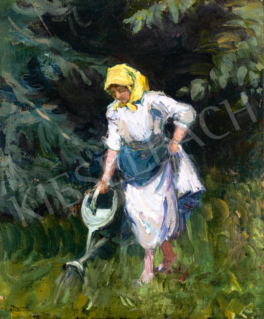 For sale  Nyilasy, Sándor - Gardener (The Yellow Headscarf), early 1910’s 's painting