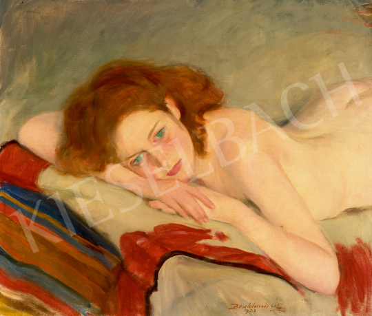 For sale  Benkhard, Ágost - Lying Nude ( The Entrancing Look), 1932 's painting