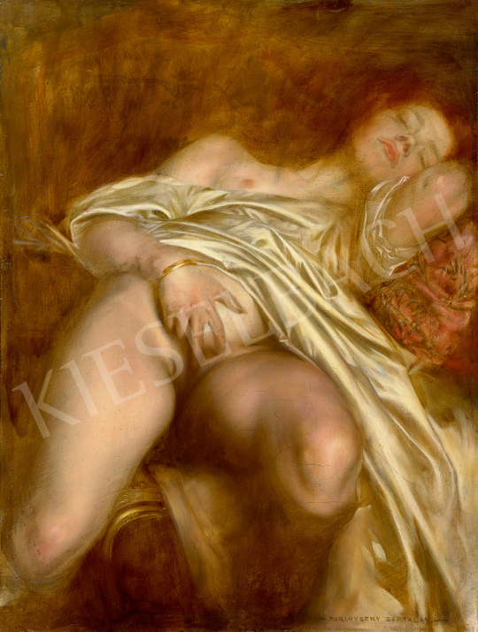  Karlovszky, Bertalan - Red-Hair Nude, c.1900 painting