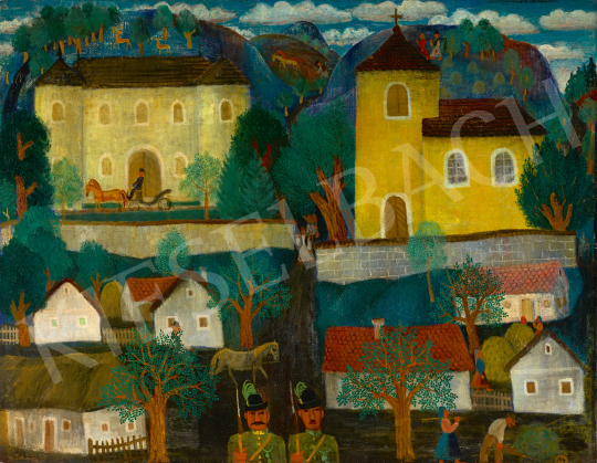 For sale Pekáry, István - Village in Balatonfelvidék, 1935 's painting