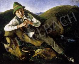  Unknown painter, about 1930 - Boy with a Flute 