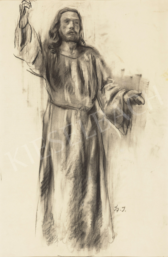 Eladó  Szőnyi István - Áldó Jézus festménye