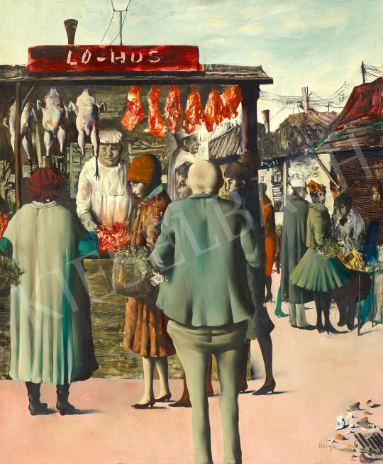 For sale  Korga, György - Market on Teleki Square, c. 1962 's painting