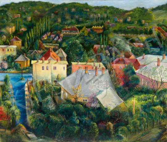  Bernáth(y), Sándor - Rose Hill Detail (Endrődi Sándor Street Area), 1973 painting