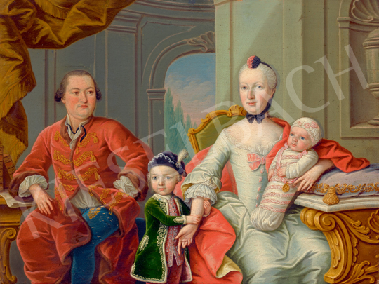 For sale  Unknown 18th Century Central European Baroque Painter - Aristocrat family, c.1760 's painting