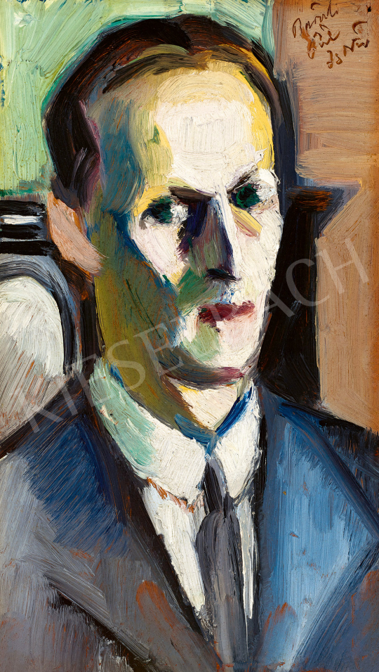 For sale  Pál, István - Self-Portrait with Green Background, 1910's 's painting