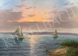  Gyula Méray  - Balaton, Sailboats 