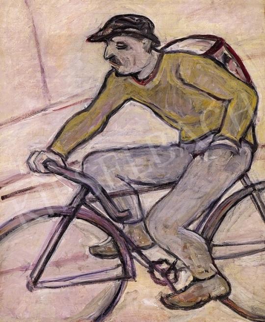  Ismeretlen festő, 1930 körül - Biciklivel | 6. Aukció aukció / 296 tétel