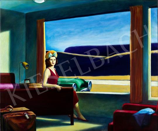  drMáriás - Katalin Karády in Edward Hopper's Atelier painting