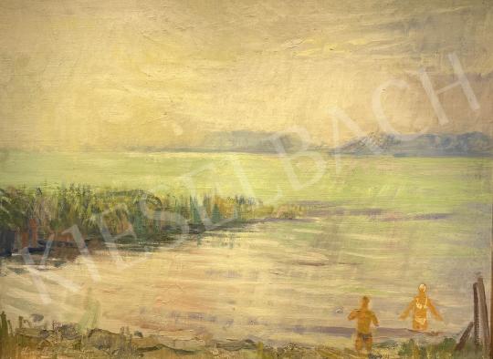 For sale  Zirkelbach, László - Bathing Couple at the Balaton, 1973 's painting