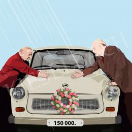  Péter Weiler - Car handover in spring rain, 2021 