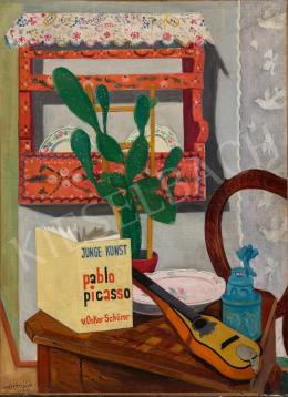  Vörös, Géza - Still-Life with a Picasso Book in Studio, c. 1928 