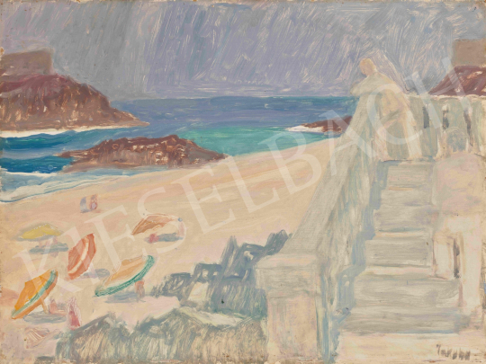 Jakuba, János - Mediterranean Seashore (Figure on Stairs), 1960's | 65th Auction auction / 9 Lot