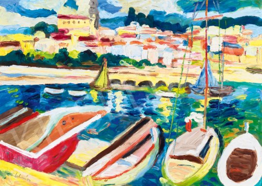 Schéner, Mihály - Harbor with Sailboats in South-France (Menton) | 65th Auction auction / 44 Lot