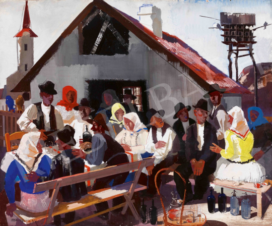 Aba-Novák, Vilmos - Buffet in Szolnok (Amusement), 1934 | 65th Auction auction / 65 Lot
