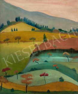  Antal József - Art deco táj, 1930 körül 