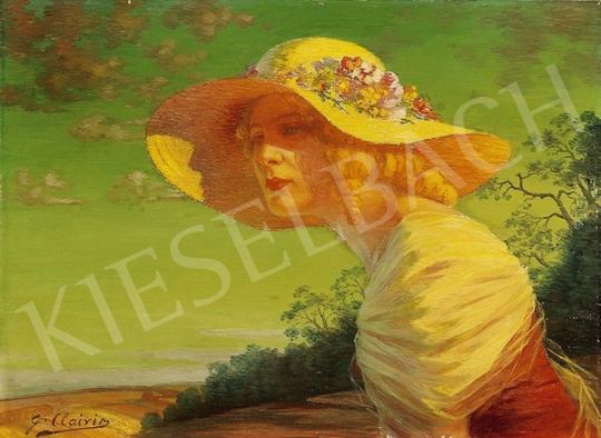  Clairin, Pierre-Eugéne - Virágos kalapban | 6. Aukció aukció / 318 tétel