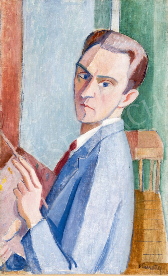  Kmetty, János - Self-Portrait during Painting, 1920's | 65th Auction auction / 123 Lot