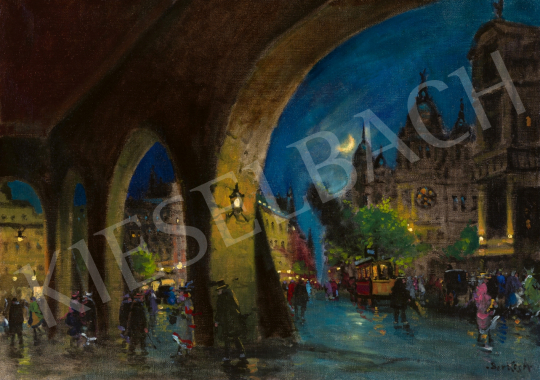  Berkes, Antal - Street in Moonlight | 65th Auction auction / 133 Lot