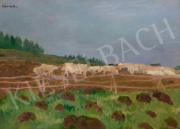  Ferenczy, Károly - Hills in Nagybanya (Herd of Oxen in Izvora I.), 1911 