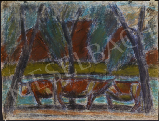 Nagy István - Tehenek a fák között, 1923 körül | 65. Aukció aukció / 187 tétel