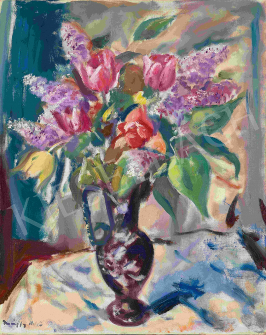  Márffy, Ödön - Spring Bouquet (Tulip, Lilac Flower) | 65th Auction auction / 220 Lot