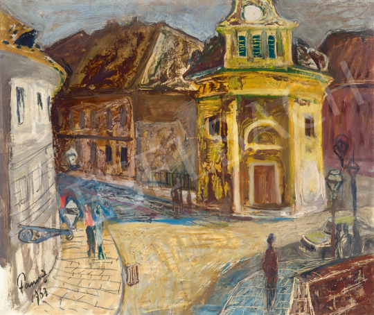  Papp Zoltán - A Bécsi kapu tér a Budai Várban, 1963 | 65. Aukció aukció / 143 tétel