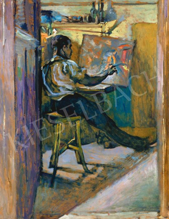  Scheiber, Hugó - Painter in Studio, c.1919 painting