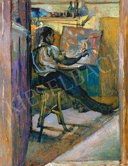  Scheiber, Hugó - Painter in Studio, c.1919 