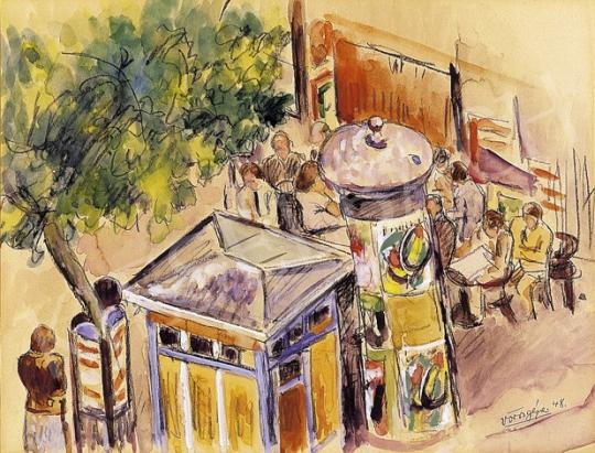  Vörös, Géza - On the Terrace of a Café | 5th Auction auction / 2 Lot