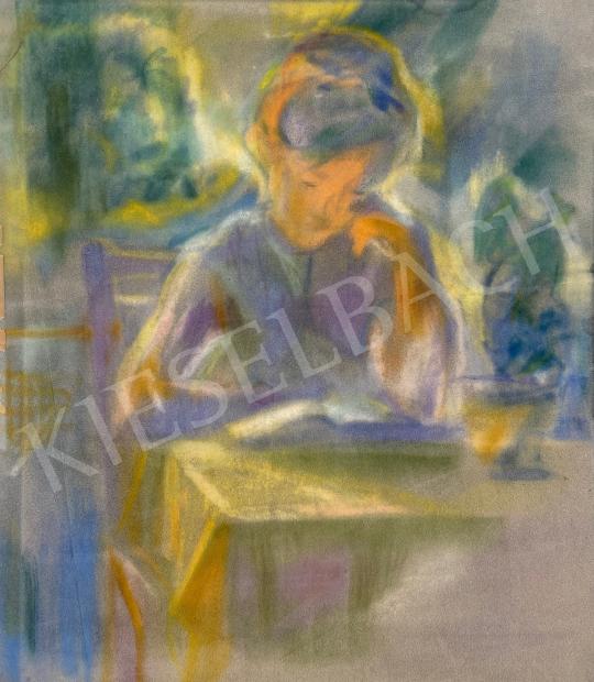 Eladó Schubert Ernő - Délutáni olvasás a kertben  festménye