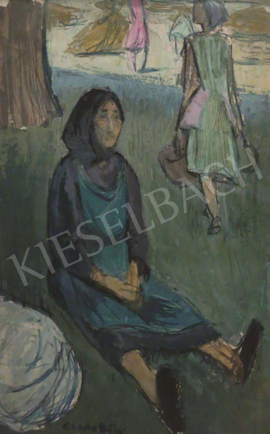 Eladó  Czene Béla - Pihenő nénike festménye