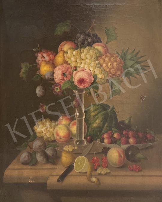 Eladó Seitz, Johann Georg - Csendélet gyümölcsökkel és virággal festménye