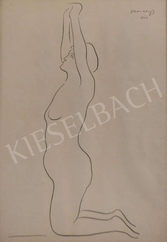 For sale  Vaszary, János - Nude Kneeling, 1910 's painting