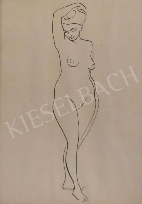  Vaszary, János - Standing Woman Nude painting