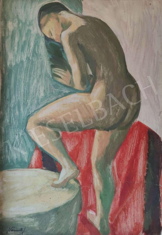  Németh, József - Nude Woman in Atelier  painting