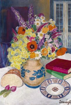 For sale Országh, Imre Ferenc - Still-Life with Field Flowers 's painting