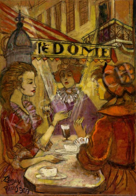  Remsey, Jenő György - Cafe Dome, Paris, 1957 painting