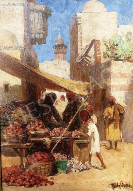 Gergely, Imre - Oriental Market with Fruit Vendor painting