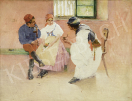 Hollósy Simon - Két tűz között, 1892 körül 