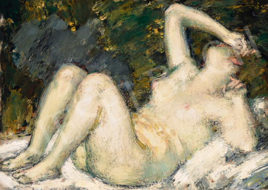  Vaszary, János - Lying Nude (Awakening), c. 1920 painting