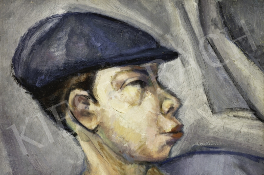 Tihanyi, Lajos, - Boy with a Hat, c. 1910 painting