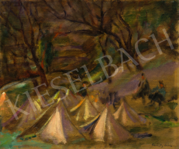  Márffy, Ödön - Hill-Side with Tents, c. 1916 