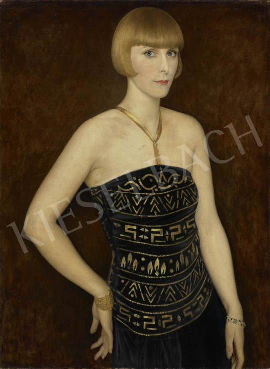 Góth Imre - Art deco szépség, 1928 festménye