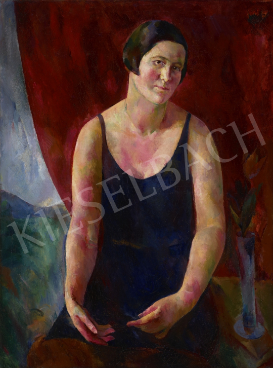 For sale Fonó (Fleischer), Lajos - Woman with a Red Drapery, 1927 's painting