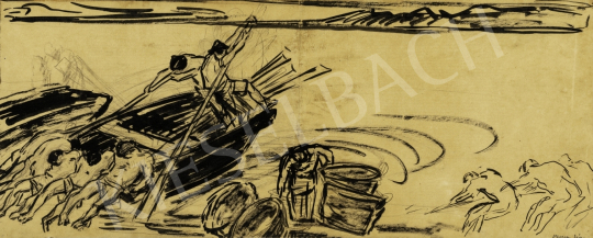 Eladó  Vaszary János - Balatoni halászok, 1926 körül festménye