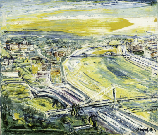 For sale  Sváby, Lajos - The View of Budapest, 1974 's painting