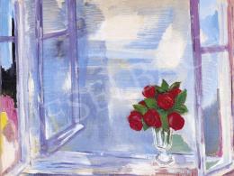 Bartha, László - Roses on the Window Sill 